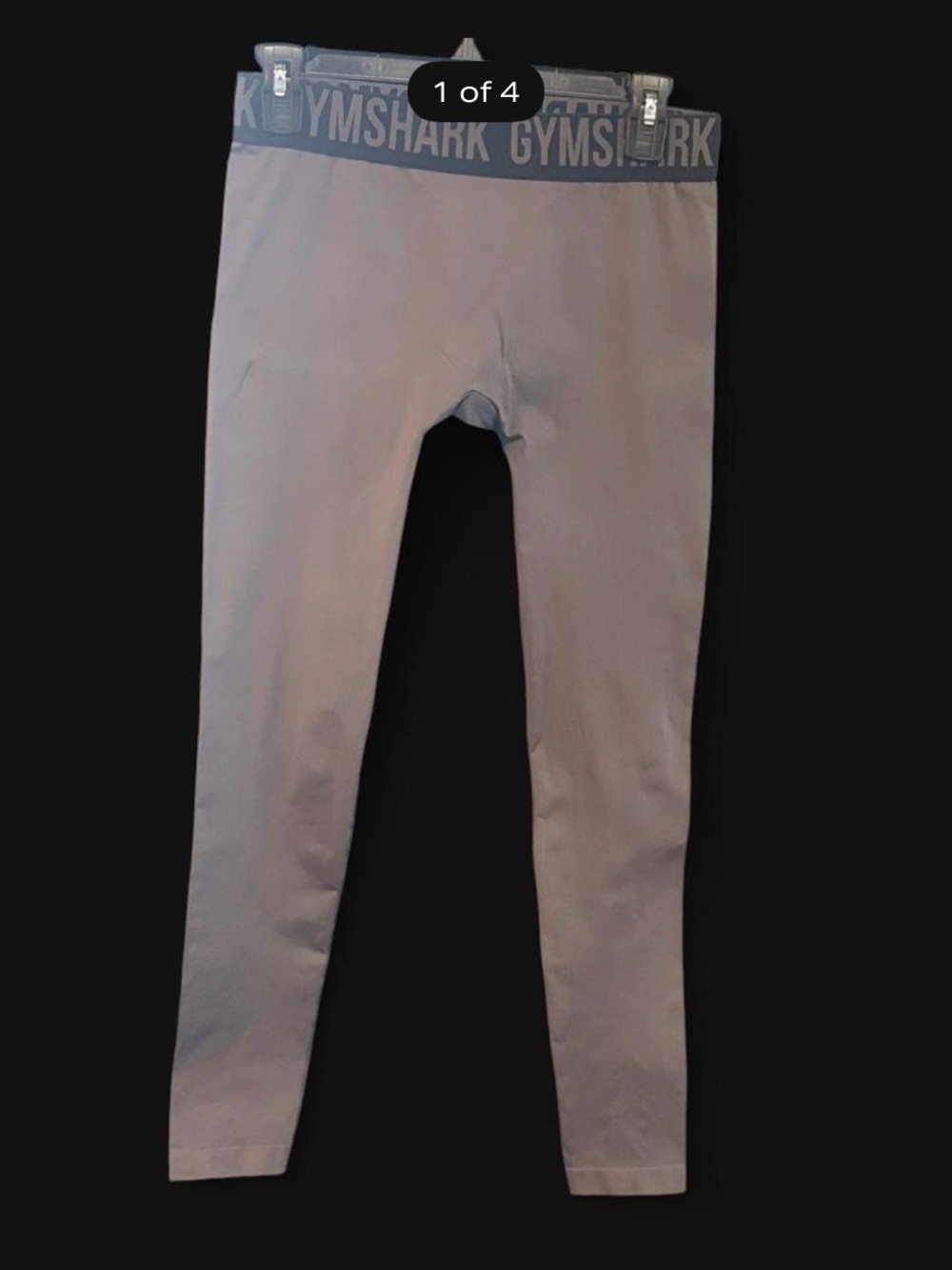 Gymshark Light Gray/Charcoal Logo Waist Leggings size Small